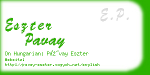 eszter pavay business card